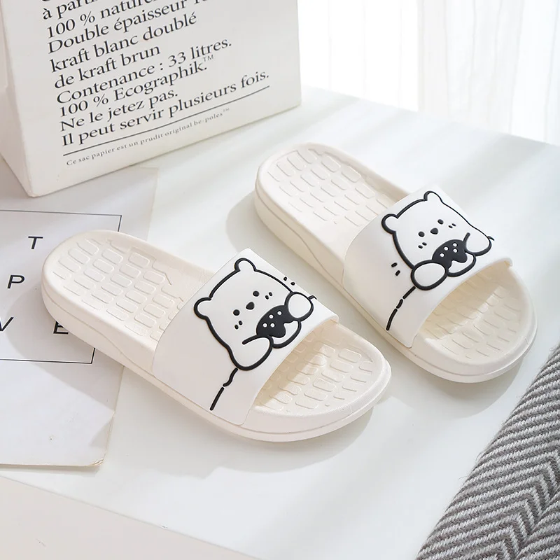 

Woman Summer Beach Slides Cartoon Teddy bear women shoes Platform Cloud Sandal Flip Flops cute Non Slip Anti Skid Ladies new