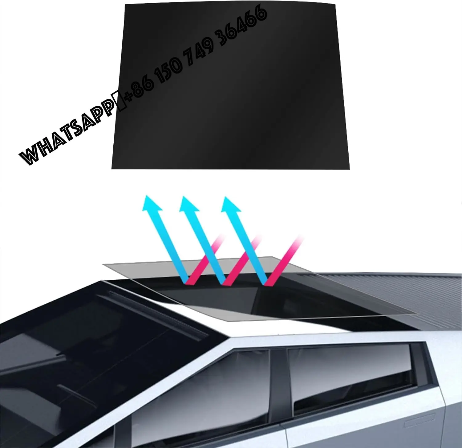 Color-Changing FOR Tesla Model 3 2020-2024 UV-Proof Self-Healing TPU Sunroof Ice Armor Precut Paint Protection Film