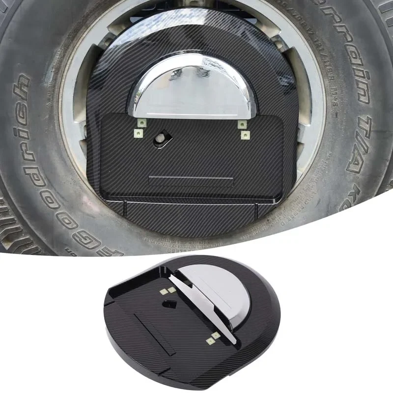 For Hummer H2 2003 2004 2005 2006 2007-2009 ABS carbon fiber Black Spare Tire Carrier License Plate Mount Holder OE：25782333