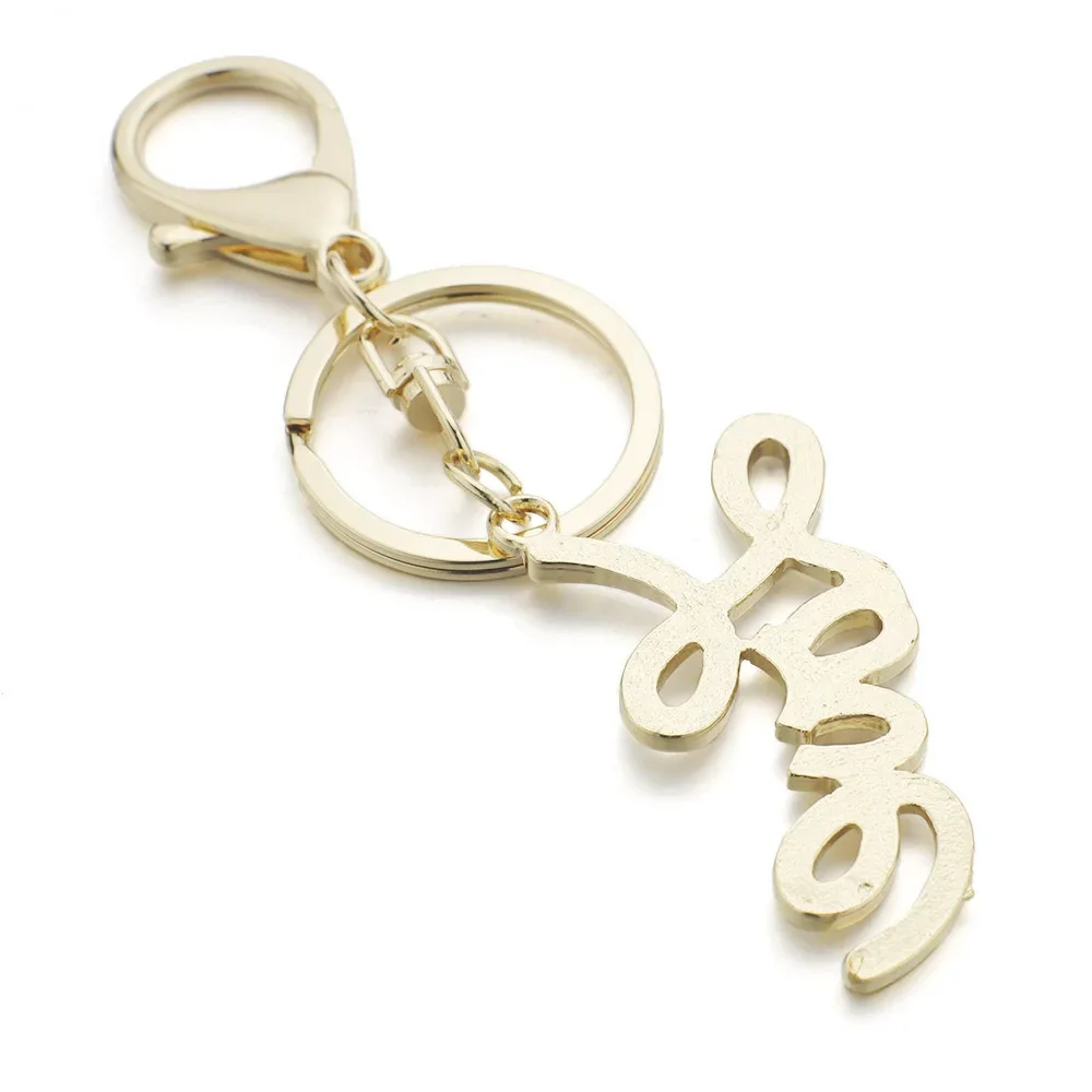 Chic Letter Love Keychains Keyrings Purse Bag Pendant Car Key Chain Ring Holder Souvenir Lovers Gift K348