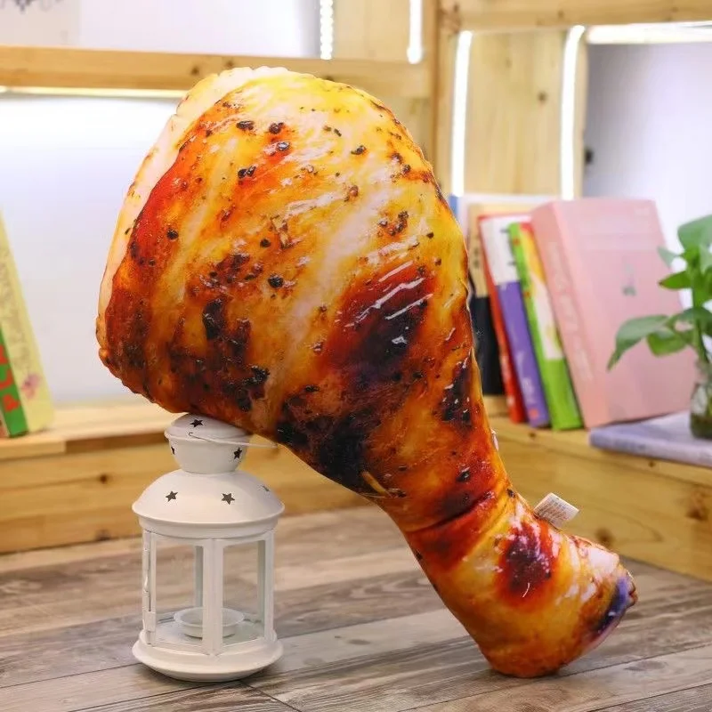 17-25cm mini simulação de pelúcia comida vida real asas de perna de frango recheado lance macio travesseiro almofada aniversário bbq cozimento brinquedo presente