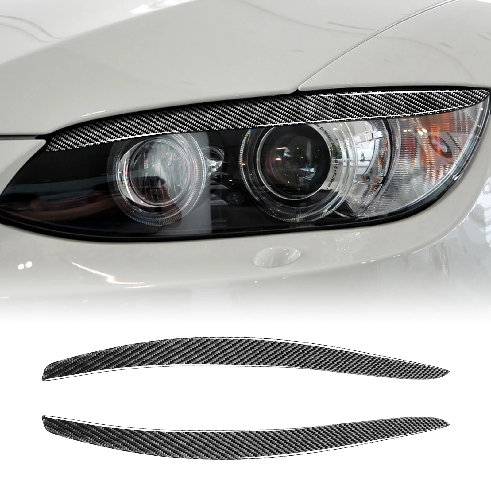 

Передняя фара, крышка для бровей, фара для бровей, накладка на веко, отделка из углеродного волокна для BMW 3 серии E92 E93 M3 Coupe 2006-2012