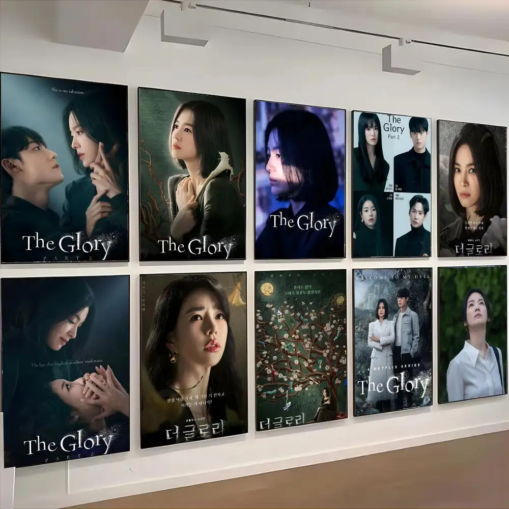 The Glory TV Series Korean Drama Poster Self-adhesive Advanced Aesthetic Printing Paper Wall Art for Living Room Home Decor