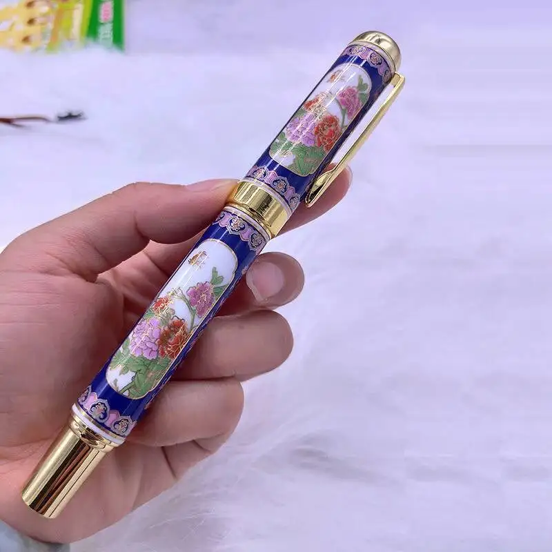 Jingdezhen Ceramic Fountain  Pen Adult Business Office Gift Chinese Style Signature Pen Gift Gift Retro Pen