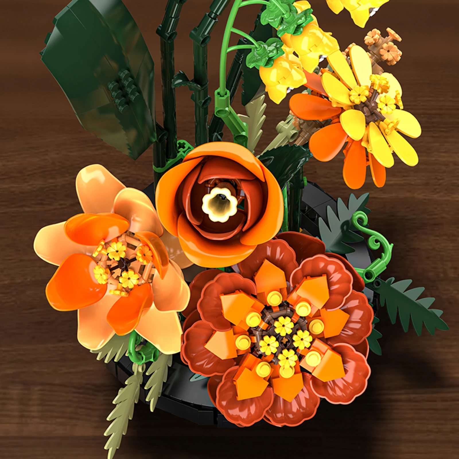 Neue 13112 Vase Blume Modell Bausteine Set 963 stücke Topfpflanze Bouquet Montage Zimmer Dekor DIY MOC Ziegel Spielzeug mädchen Geschenke