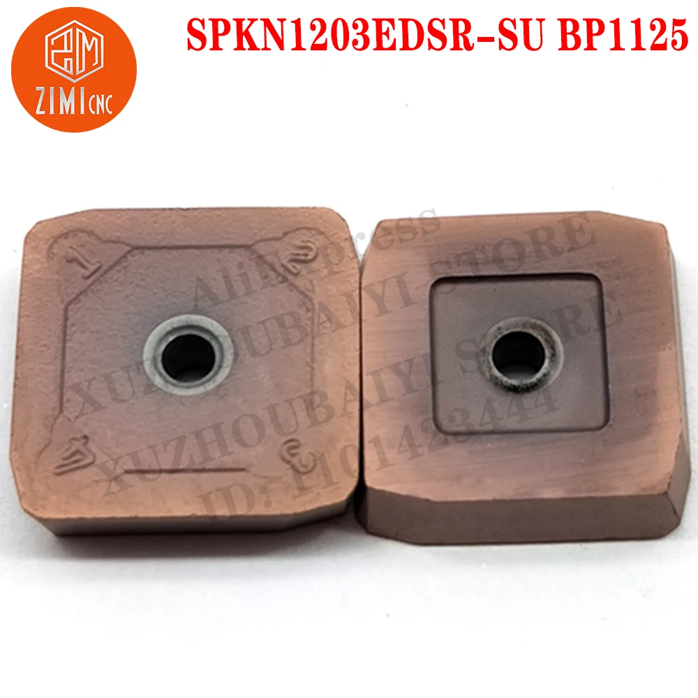 Imagem -03 - Ferramentas de Pastilhas de Fresagem Pastilhas de Metal Duro Lâmina Fresa Torno Mecânica Ferramentas de Torneamento Externas Indexáveis Spkn1203edsr-su Bp1125