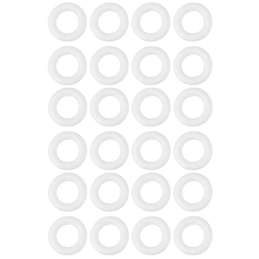 24 piezas de aros de espuma para coronas de rosquilla, proyectos de manualidades, decoración navideña, materiales para manualidades, moldes de poliestireno para coronas, círculos para manualidades.