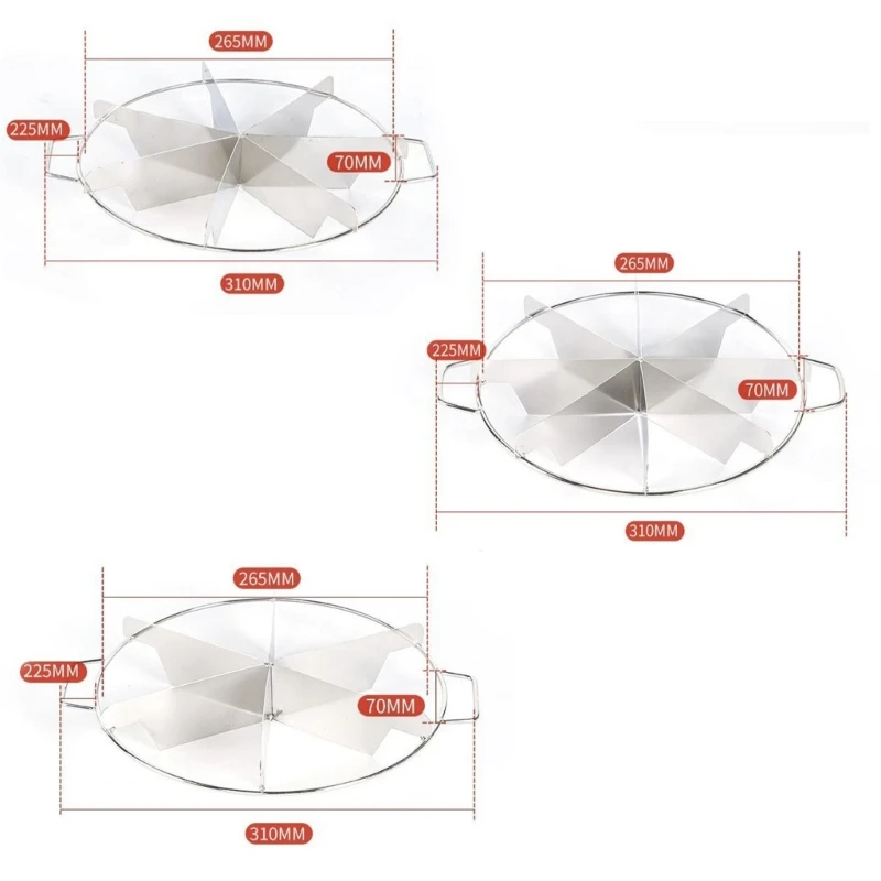 สแตนเลสสตีลพิซซ่าคัตเตอร์เลเยอร์เค้กตัวแบ่งส่วนแบ่งส่วนแบ่งสำหรับคนรักการอบ