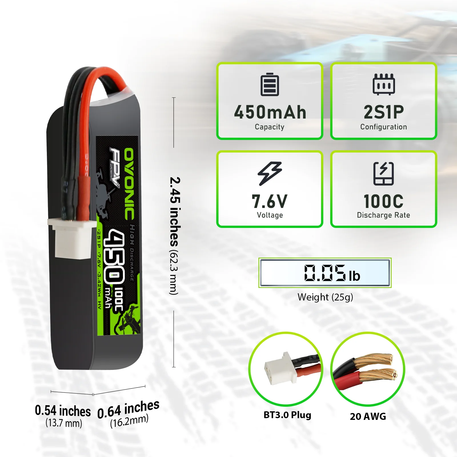 OVONIC 2S LiHV LiPo Battery 7. - Drone Battery Case review and price