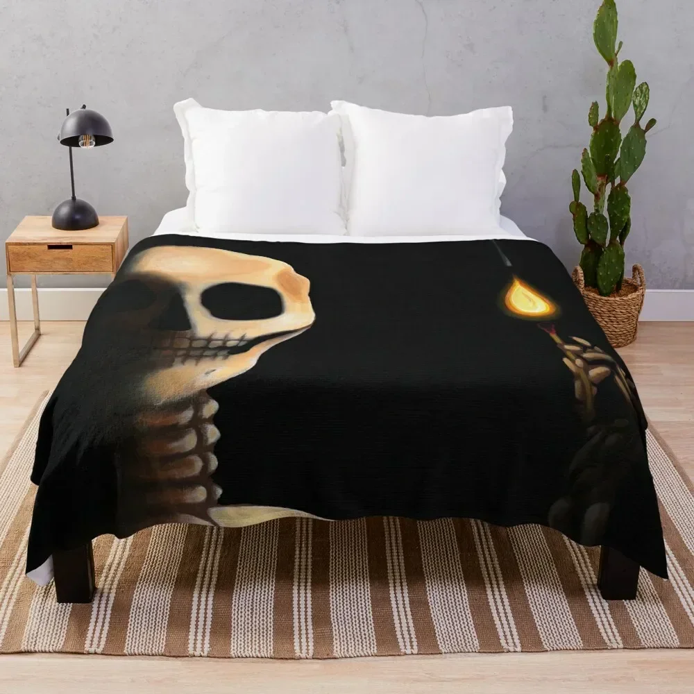 

Into the Further - Skeleton with Match in the Dark Throw Blanket manga Bed covers Giant Sofa Blankets