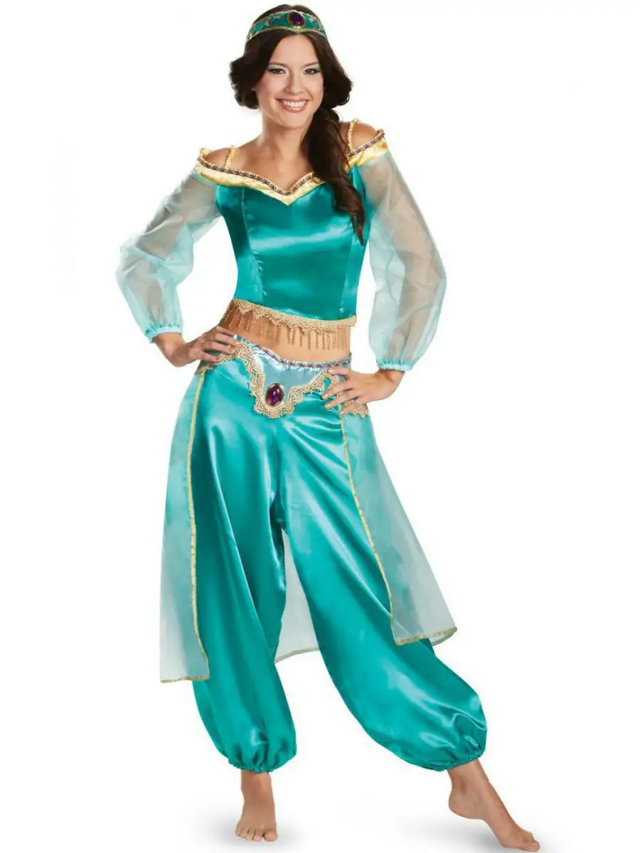 

MXXL Aladdin Genie Lamp Jasmine Princ Dr loween Role-plang Costume orm Stage Performance Traditional Chinese C...