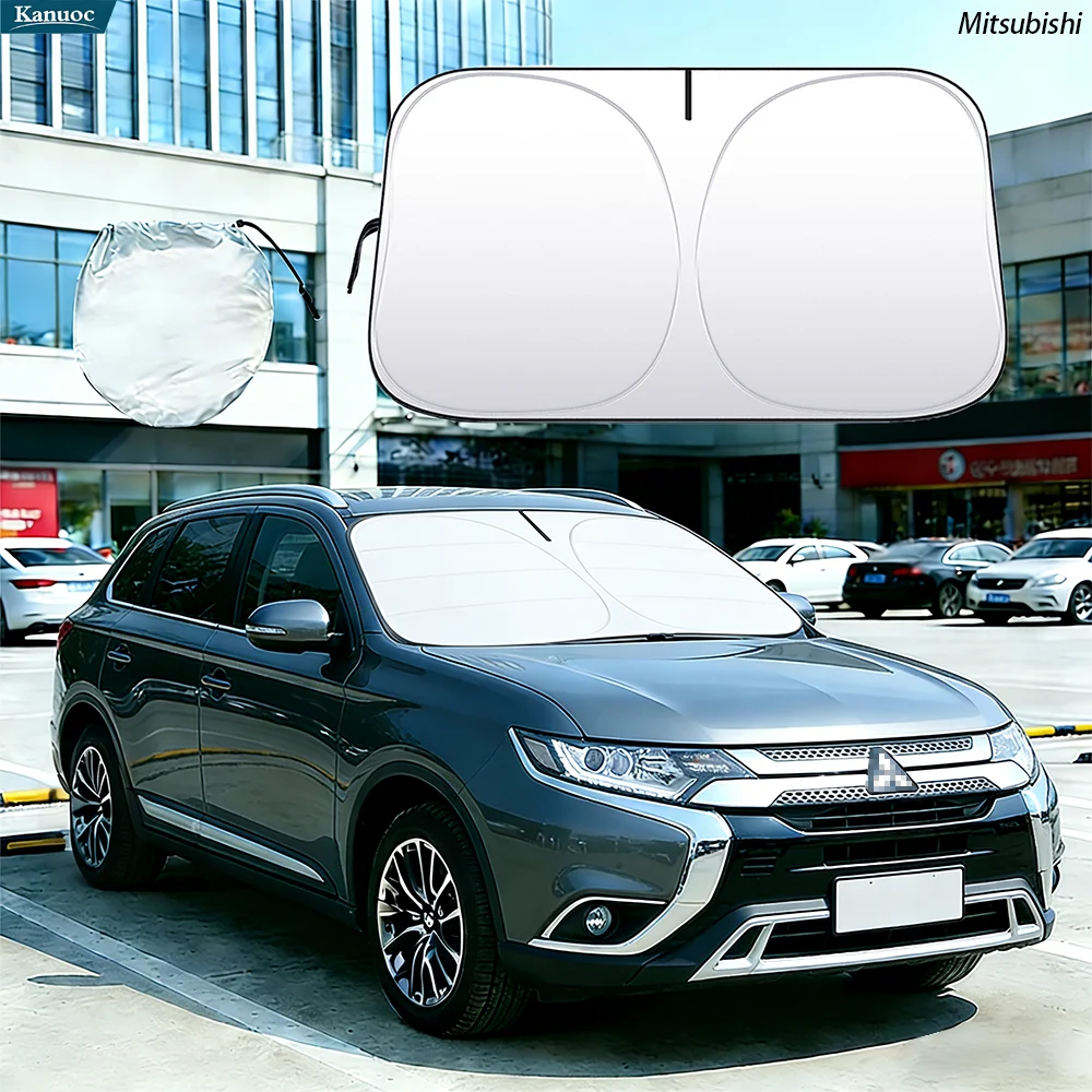 

Windshield Sun Shade For Mitsubishi Outlander 2003-2024 Car Sunshade Sun Visor Protector Foldable Blocks UV Rays