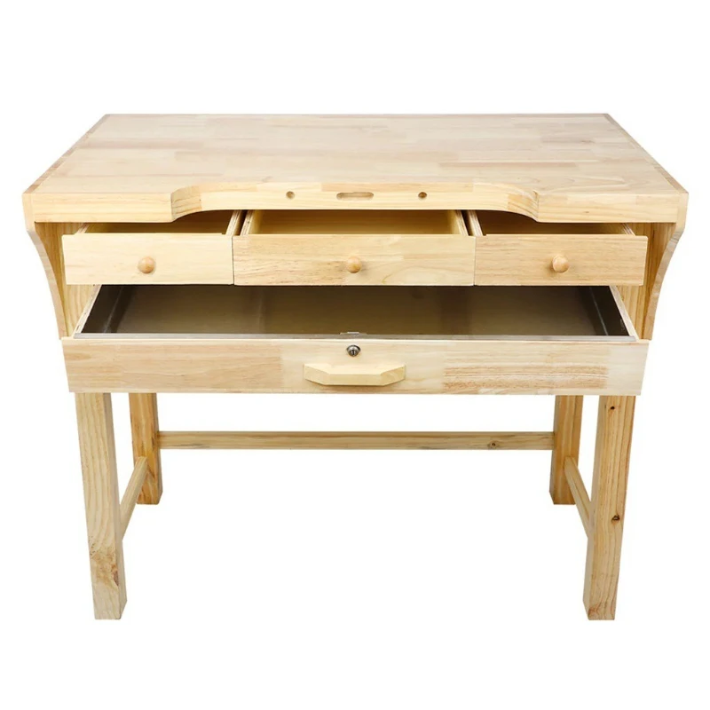 

Workbench Jewelry Mold Table Solid Wood Kung Fu Processing Table Micro-inlaid