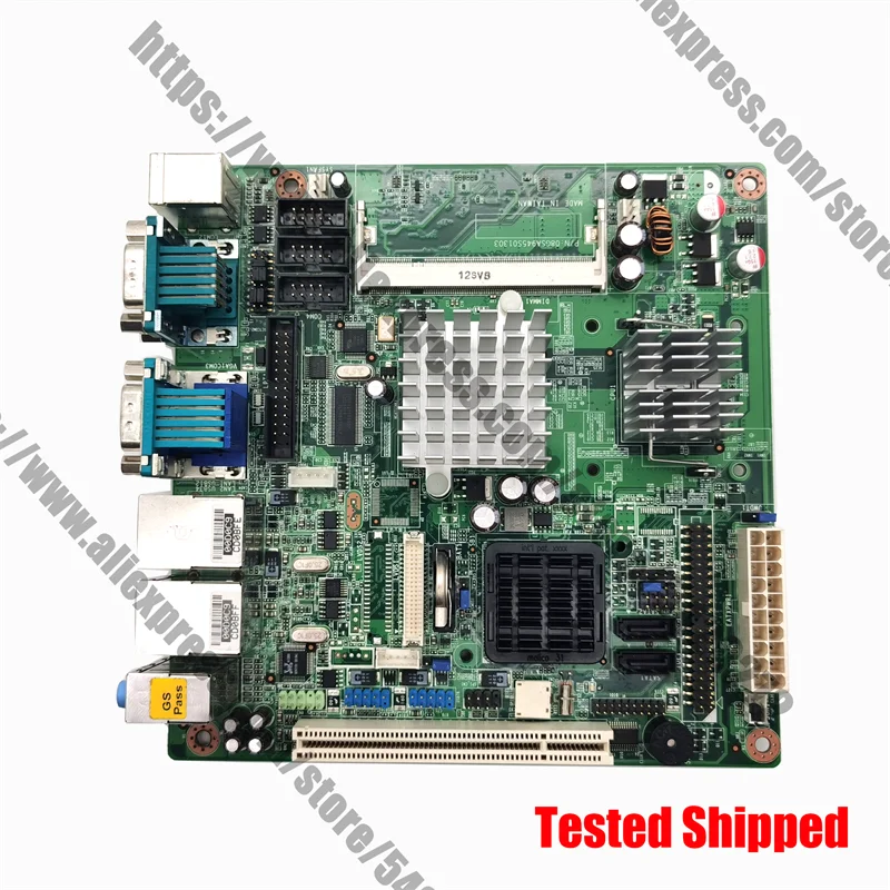 Industial equipment board AIMB-210 REV.A1 AIMB-210G2-S6A1E with two network port