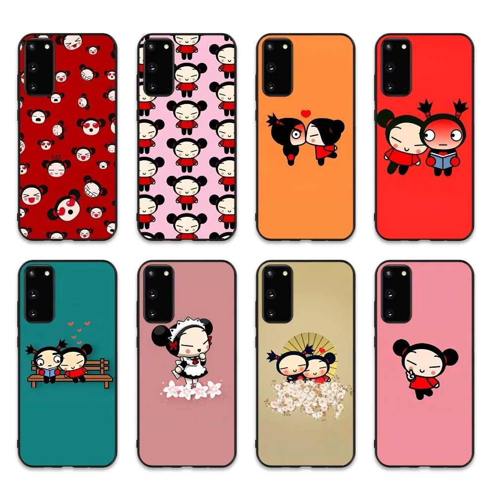 P-Pucca And G-garu Phone Case For Samsung S 9 10 20 21 22 23 30 23plus lite Ultra FE S10lite Fundas