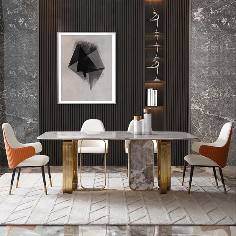 Sintered Stone Dinning Room Set Dining Room Furniture Dinning Table and Chair Set Dinner Table Set