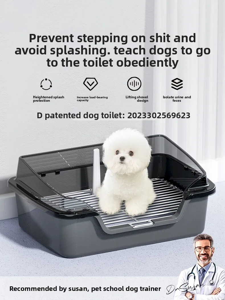 

Hipidog Dog Toilet Square Anti-Slip Pad Small Medium Breed Dog Urine And Stool Isolation Device for Bichon Teddy Pomeranian