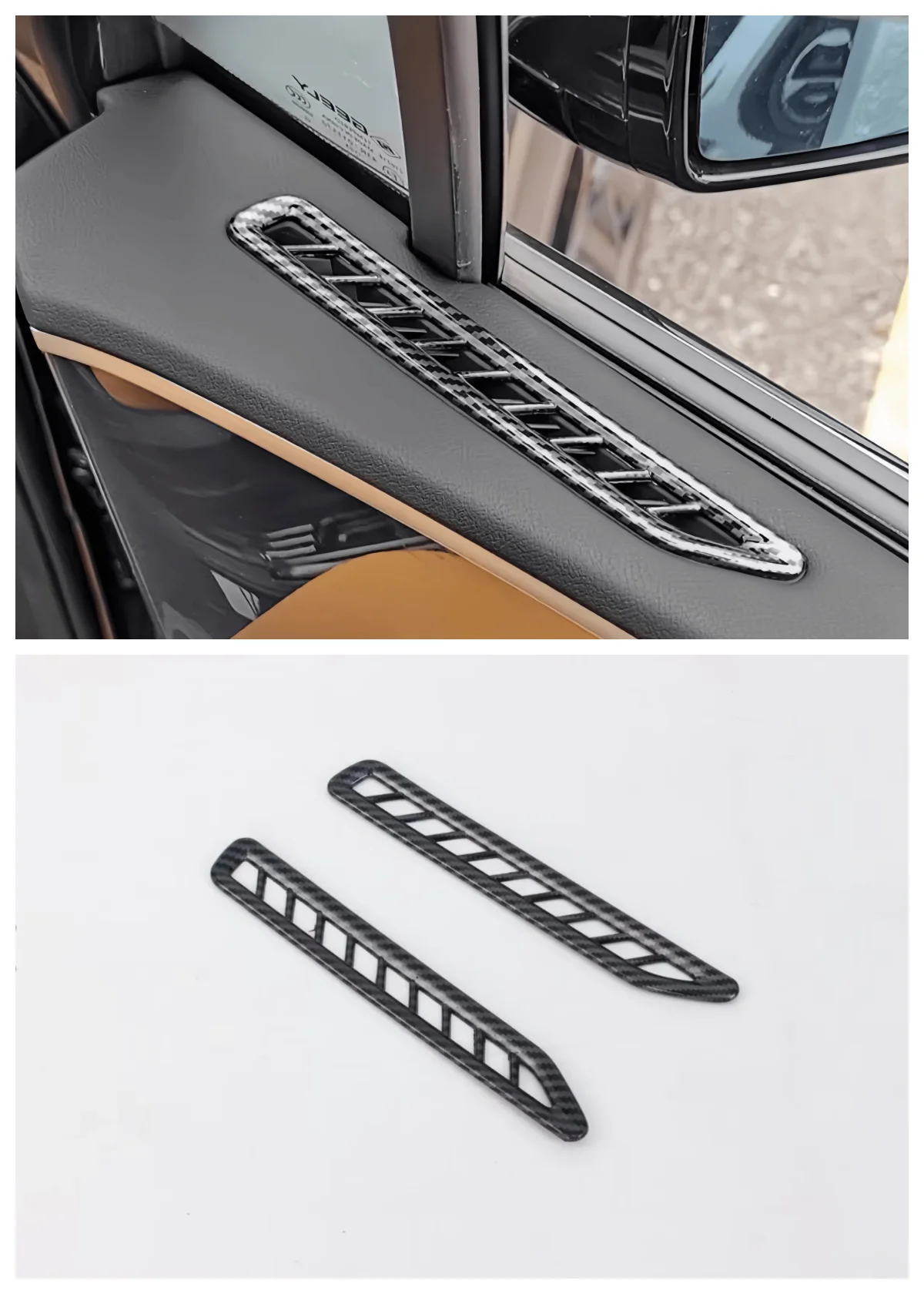 

Suitable for Geely Galaxy L7 2023 ABS door small air vent decoration Auto Parts carbon fibre Peach wood 2piece set