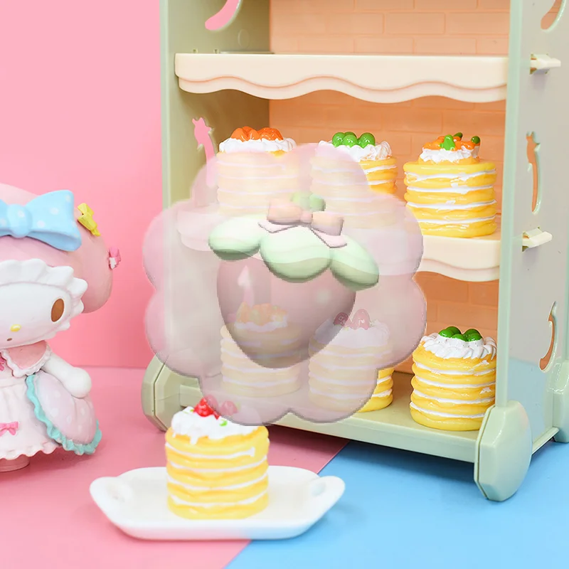 New 2pcs 1/6 Scale Dollhouse Miniature Cake Bread DIY Dessert Mini Food for Doll House Kitchen Furniture Accessories