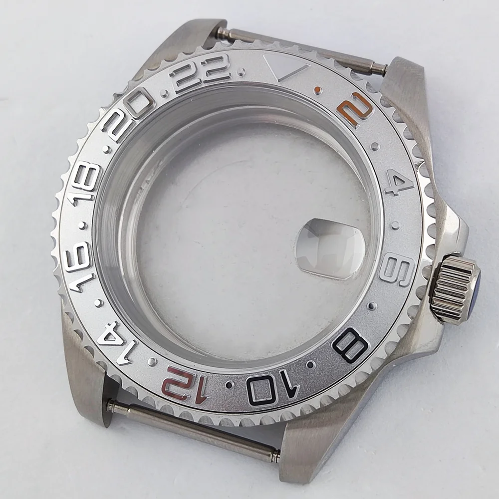

NH35 case 40mm luxury men's case 316L stainless steel sapphire glass waterproof case suitable for 28.5mm dial metal bezel case