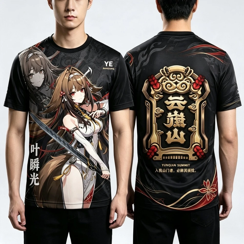 Zenless Zone Zero Graphic T-shirt Men Oversized Short Sleeve Tee Y2K Streetwear Hip Hop Full Print Loose Casual Male Daily Tops