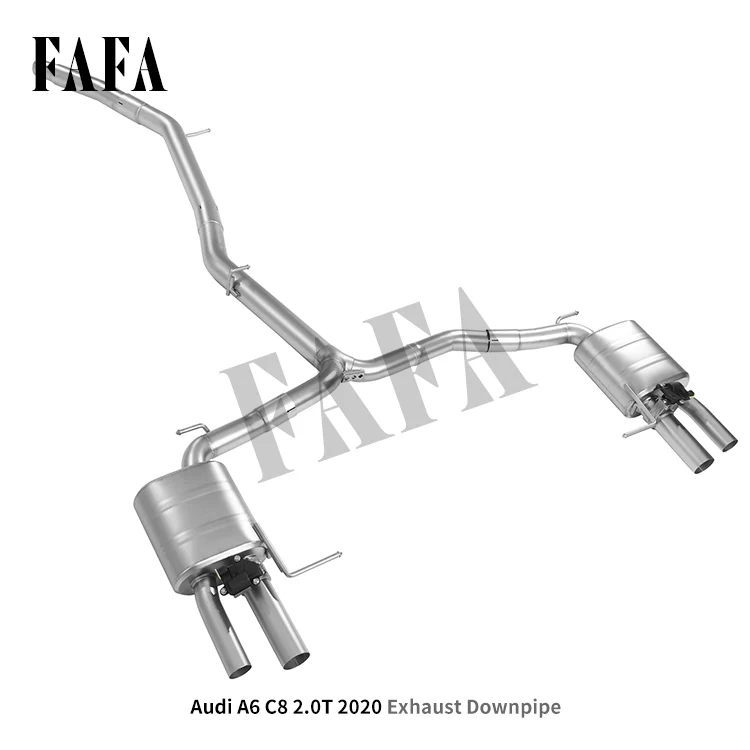 For  A6 C8 2.0T 2020 High-performance Exhaust System Front Middle and Tail Section Enhanced Sound Effect Exhaust Pipe