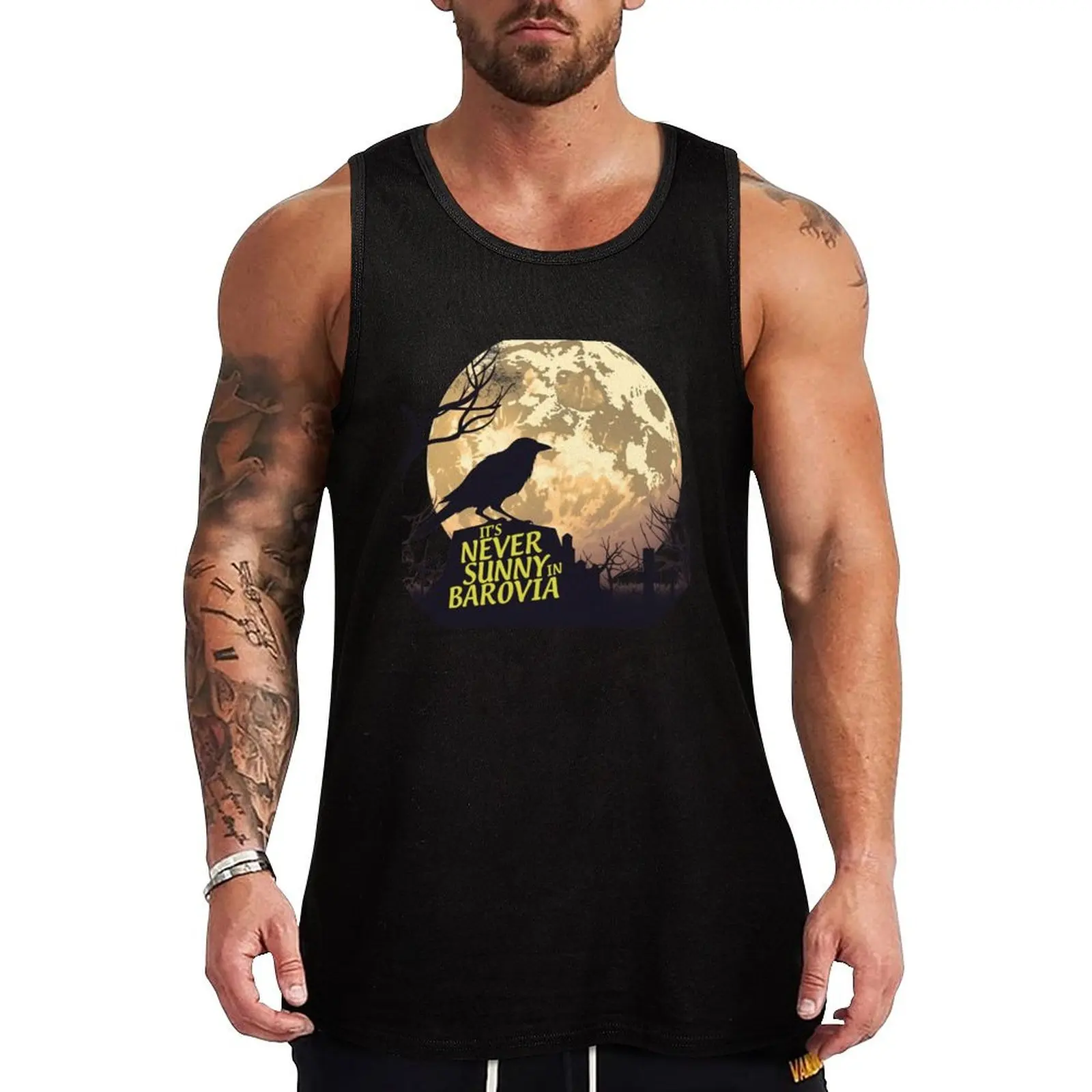 

It's Never Sunny Iin Barovia Curse Of Strahd Shirt Tank Top Gym Training Tank Top Quick Dry Athletic Sleeveless