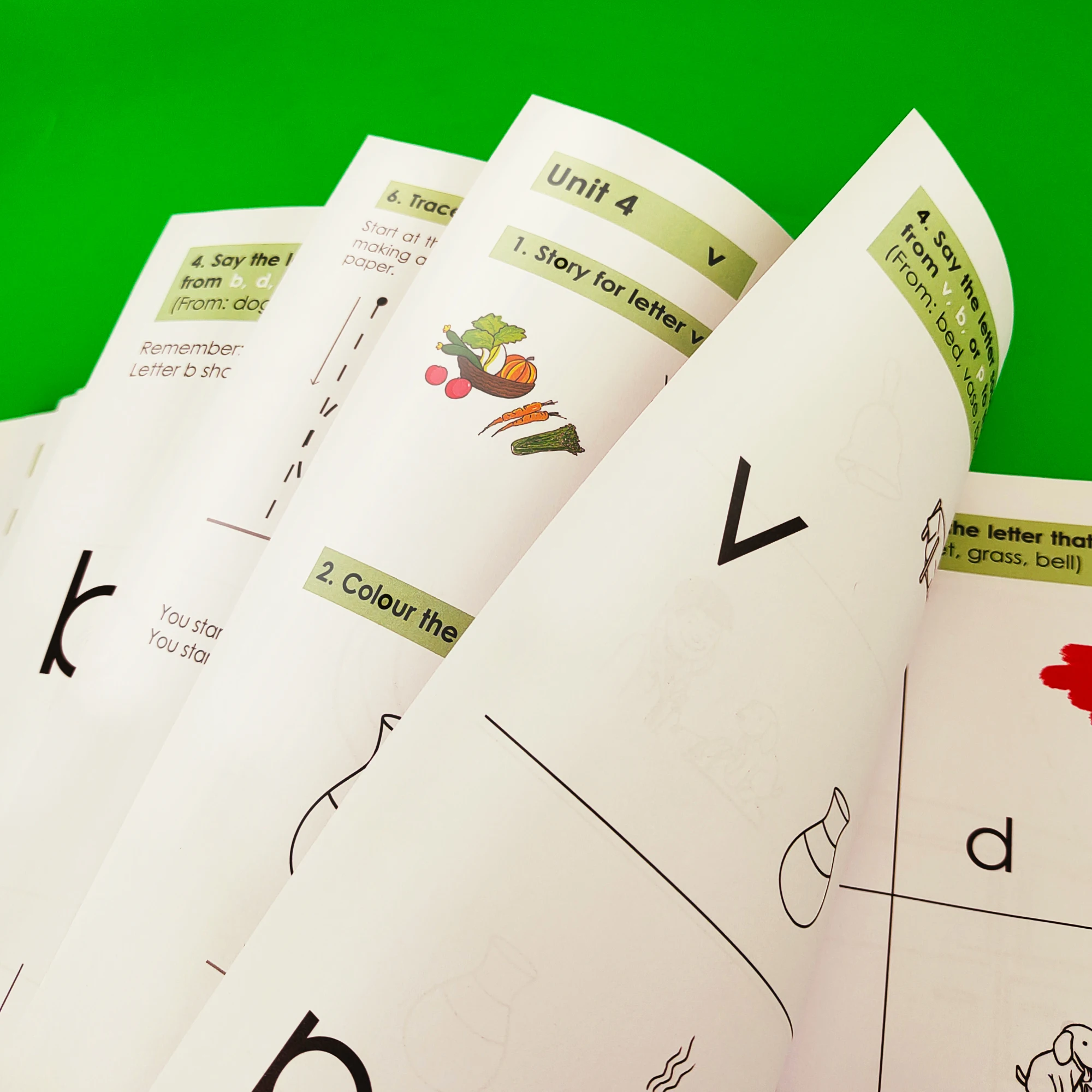 Interactive alphabet learning book with tracing activities and fun illustrations to build early reading skills in preschoolers