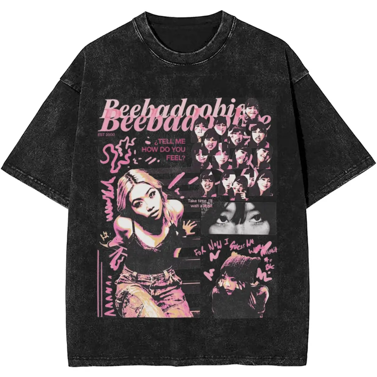 

Beabadoobee Washed T Shirt Harajuku Fashion Graphic T-Shirts O-Neck Hip Hop Y2k Short Sleeve Tees Oversized Men Women Clothing