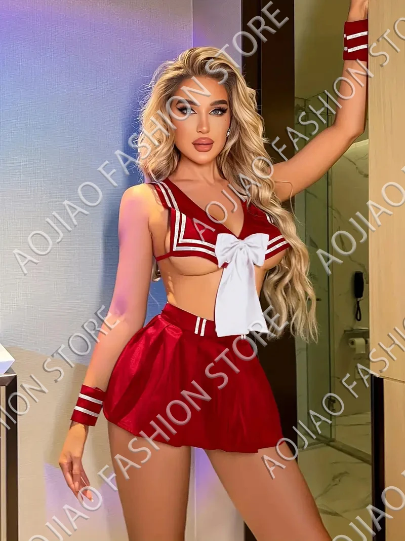 Women\'s Sexy Sailor Costume - College Style Uniform Temptation Role-Play Outfit for Lingerie & Underwear