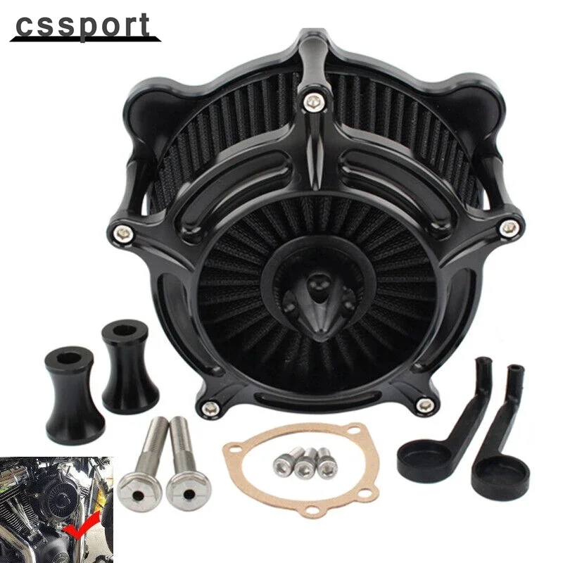 

Black Air Filter Intake Cleaner Kit for Harley Road Glide Softail Touring Dyna MP09-009-0008BWRIm