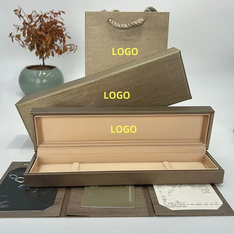 1 Set High Quality Luxury Brand Leather Jewellery Packaging Box Wholesale Ring Pendant Necklace Jewelry Gift Storage Case