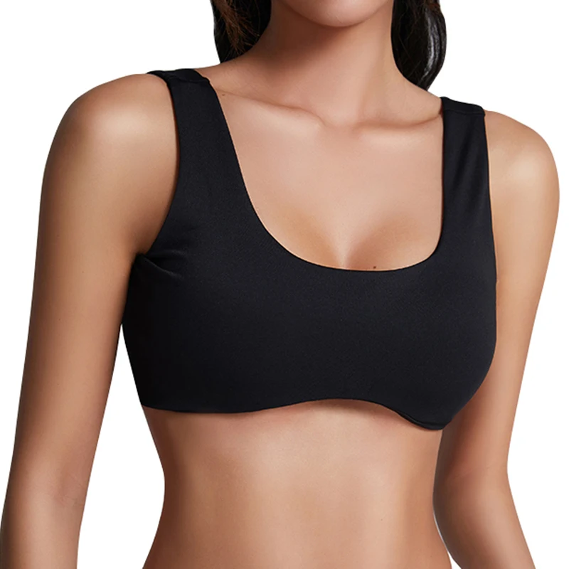 الإباحية Women's Spaghetti Strap Cotton Pullover  Lenceria Femenina Sports Bra Sexy Ftness Yoga Running Bra