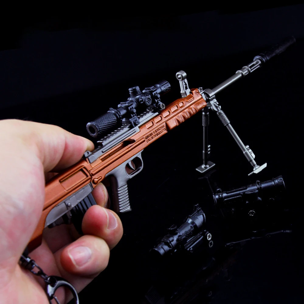 Miniature QBU-88 Model 24cm Metal Collection Alloy Toy Desktop Decoration Not-Launchable Removable Accessories Gift for Hobbyist