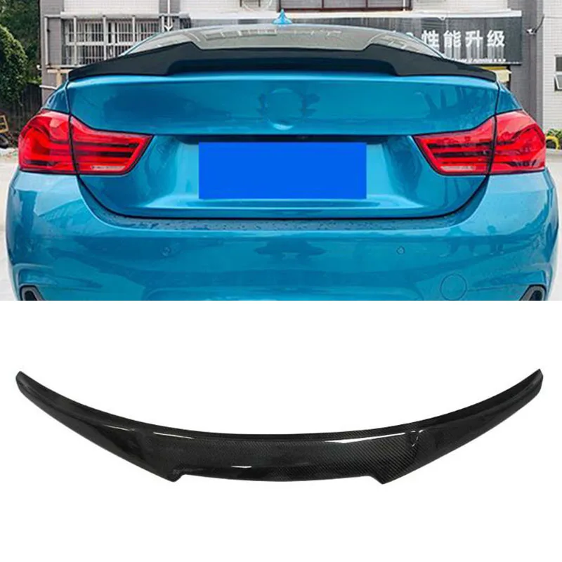 CEYUSOT FOR Real Carbon Fiber Car Spoiler Wing BMW 4 Series 4Door Coupe F36 Trunk M4 Tail Fin Refit Rear Lip Accessories 2014-20