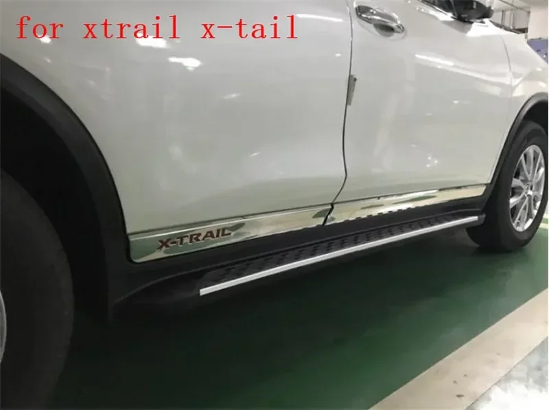 stainless steel SIDE DOOR BODY MOLDING TRIM COVER LINE GARNISH PROTECTOR ACCESSORIES for Nissan X-Trail T32 2014 2015~2021