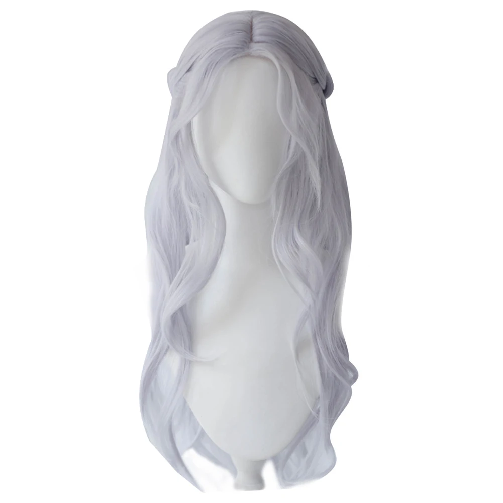 Venat Cosplay Wigs Game FF XIV Fantasy Sliver Long Wig Outfits Costume Accessories Women Tifa Roleplay Halloween Suit