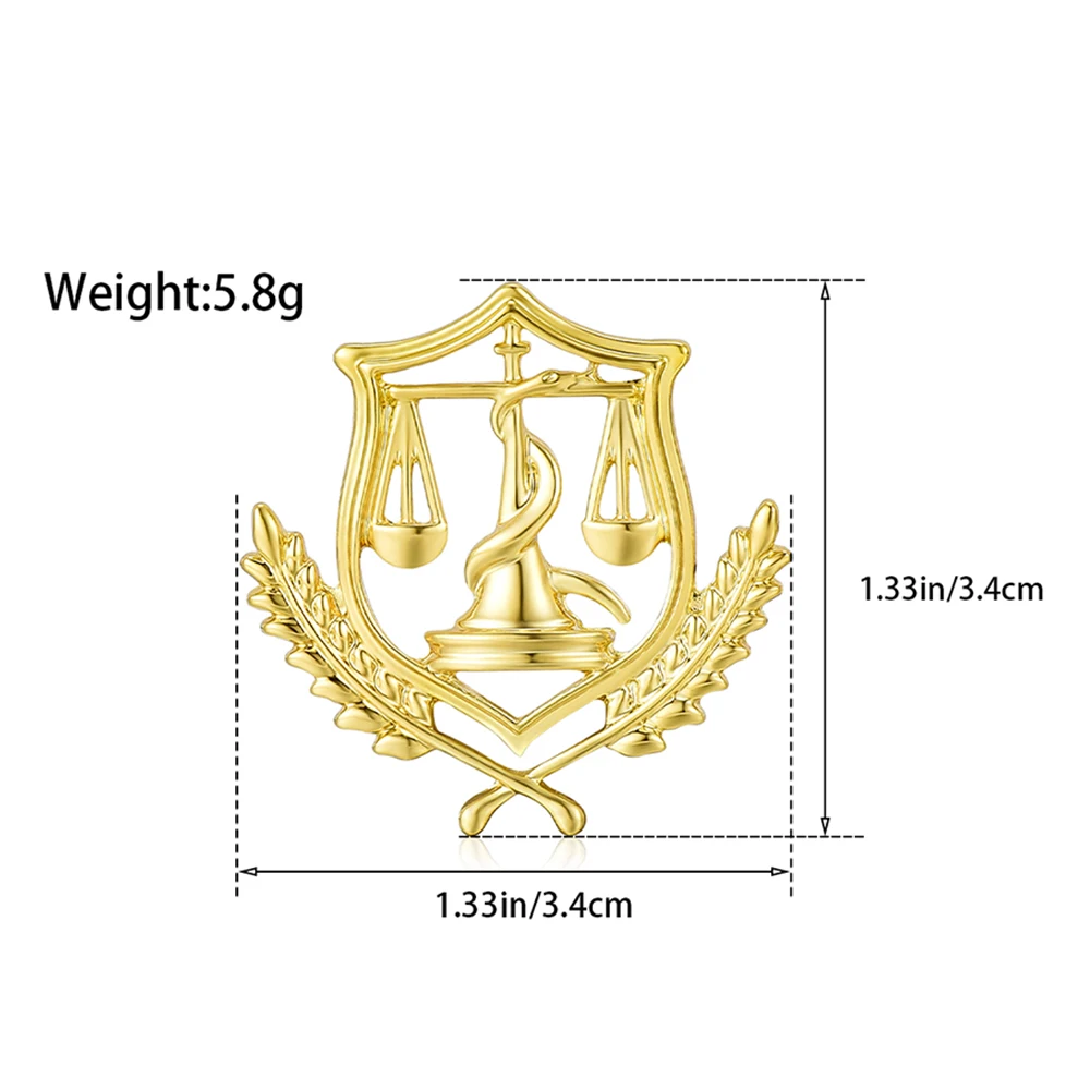 DCARZZ Libra Lawyer Fair Brooch Pin for Women Men Lapel Backpack Dress Badge Accessories Jewelry Gifts