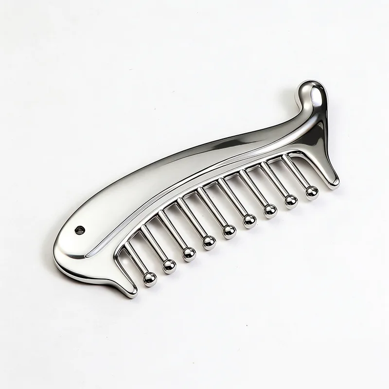 Upgrade Stainless Steel Gua Sha Massage Tools Metal Scraping Knife Massager for Relaxing Soft Tissue,Reduce Head,Neck,Back Pain