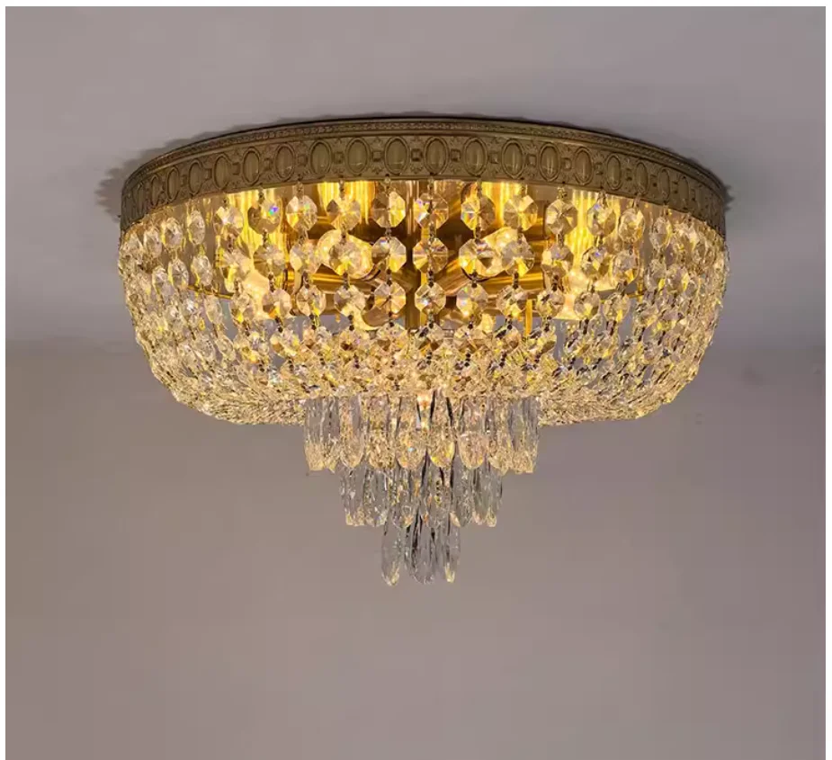 

Copper Clear Ceiling Lamp Modern D40cm/D50cm H30cm Decora LED Clear Ceiling Light Hotel Hall Living Room Dining Room AC Lights