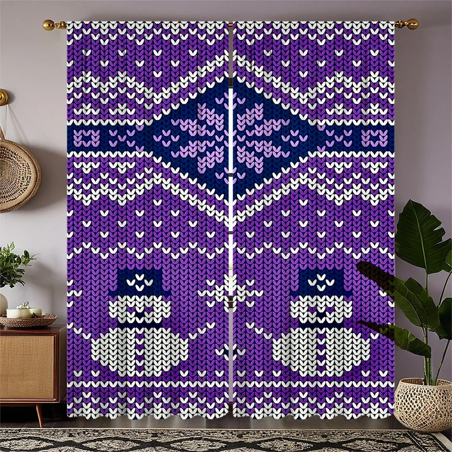 

Фиолетовые рождественские шторы с принтом снеговика, шторы для сумок на шесте, рождественские украшения, повседневные украшения для дома, украшения для комнаты