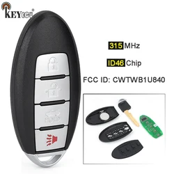 KEYECU 315 MHz ID46 CWTWB1U840 285E3-3AA0A Chiave A Distanza Intelligente Fob per Nissan Sentra Versa Foglia 2013 2014 2015 2016 2017 2018 2019