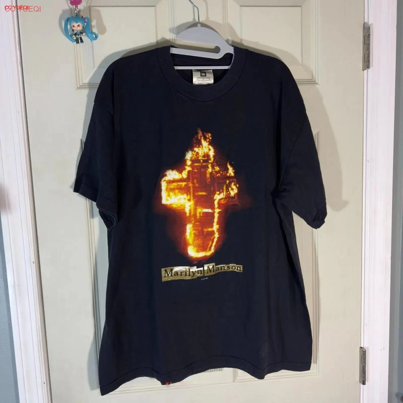 VTG Marilyn Manson The Last Tour on Earth Shirt Band Set The World on Fire Men's T-shirts Cheap Clothing Y2k Clothes Man