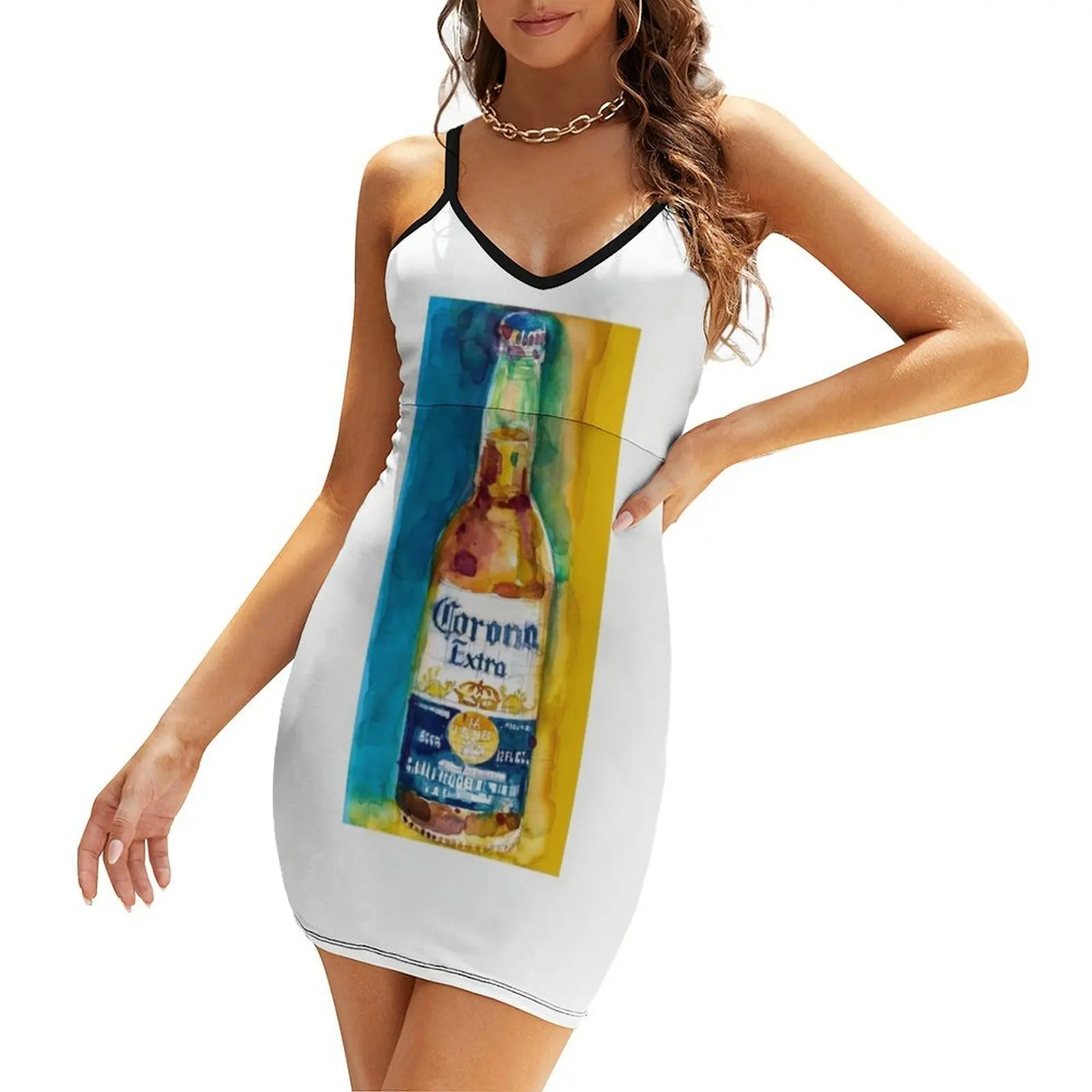 

Mexican Extra Beer Sling Dress elegant guest wedding dress dress for women Woman clothes women evening