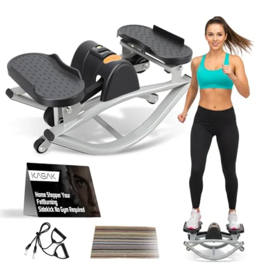 

Portable Lateral Step Rocker for Home Workouts Mini Vertical Climber Machine in Black for Women Fitness Exercise Equipment