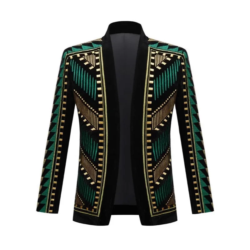 Tailored Heavy Embroidery Suit High-end And Atmospheric Style Is Very Suitable For Business Negotiations Or Banquet Occasions