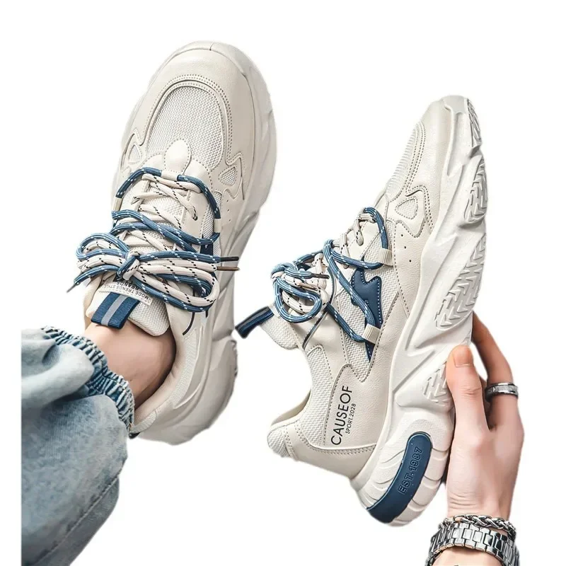 Fashion Sports Running Shoe 2024 Spring Leisure Versatile Youth Men\'s Sneakers Height Increasing Shoes Trend Elevator Shoes