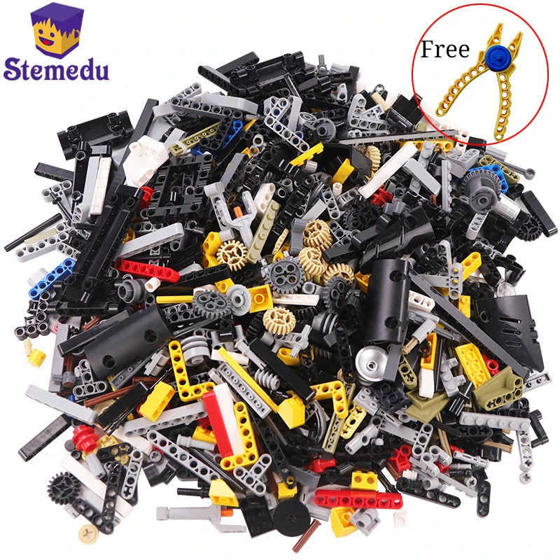 

High-Tech Bulk Parts Gear Cross Axle Bricks Lift Arm Pin Parts DIY Building Blocks Small Particles MOC Assembled Toys For Boy