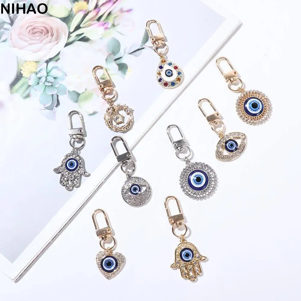 

Evil Eye Key Chain Key Ring Holder Car Keyring DIY Trinkets Amulet Evil Eye Keychain Hamsa Hand Keyring Buddha Hand Keychains