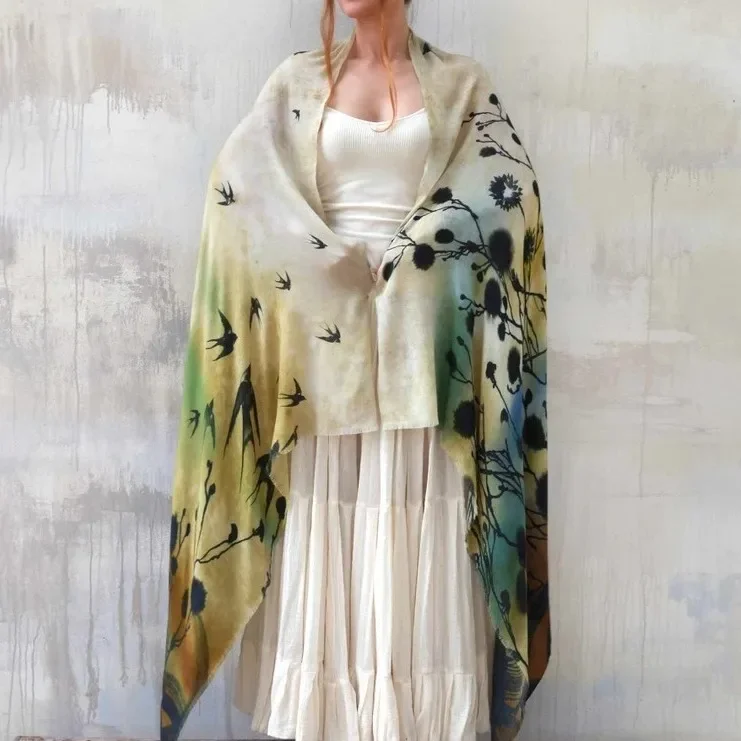 Capes Mode 2024 Trendy Wrap Cover-Up Mantel Nieuwe Sjaal Collectie Vrouwen Elegant Sexy Godin Halloween Dierenprint Feest